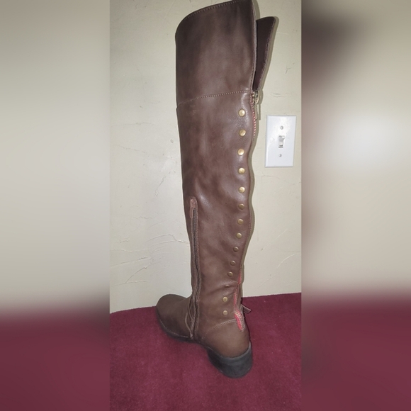 Megen-02 Womens Pull-on Boots, Size 7, Brown - Picture 6 of 15